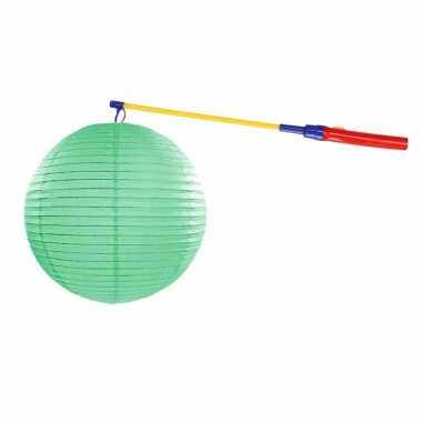 Mint groene lampion halloween lampionstokje