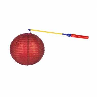 Rode lampion halloween lampionstokje